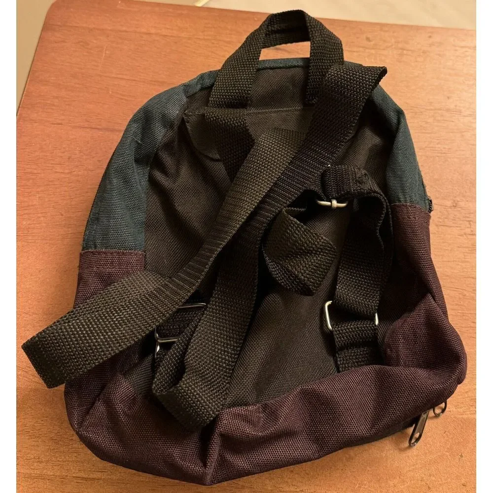 Retro Mickey Unlimited Purple, Green‎ & Suede Front Embroidered Backpack 10